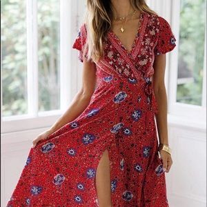 Maxi wrap dress
